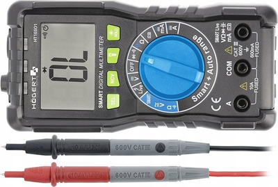 Multimetër digjital Hogert Technik HT1E601, SMART TRUE RMS, NCV, gri