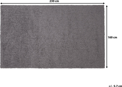 Tapet Beliani Shaggy DEMRE, 160x230 cm, poliester, gri e errët