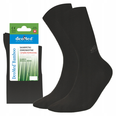 Çorape mjekësore Deomed Bamboo, antibakteriale, pa shtrëngim, 39-42, të zeza