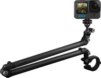 Mbajtëse GoPro Boom + Bar Mount, krah fibër karboni, për timon dhe shtyllë sedilje, e zezë
