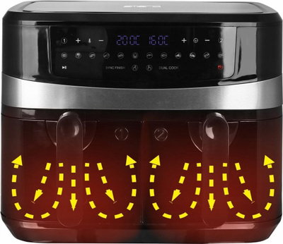 Fritezë me ajër Emerio AF-126672.4, 2400W, 9L, e zezë