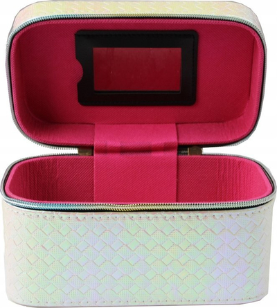 Kuti kozmetike Vanity Case S, me pasqyrë, me zinxhir, irizente