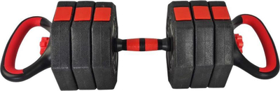 Set hantelash EB Fit Bituminous 1039206, 2 x 10 kg, bituminoz, i zi