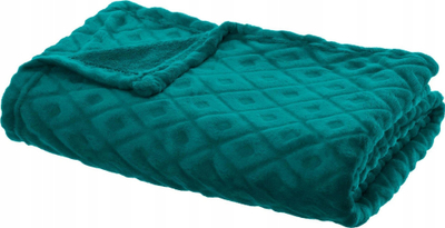 Batanie Atmosphera Plaid Flannel 3D Diamond Duck, 125 x 150 cm, poliester, blu teal
