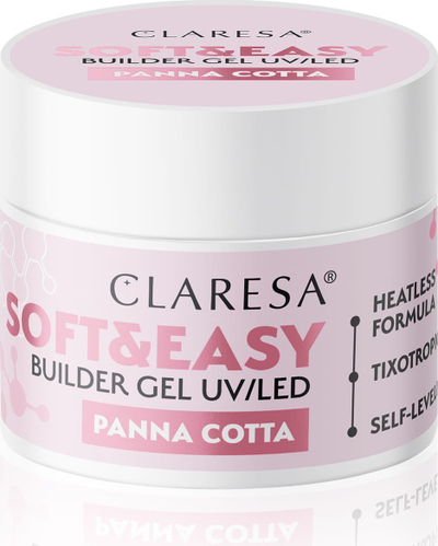 Xhel ndërtues për thonj Activeshop Soft&amp;Easy Panna Cotta, 12g, rozë e hapur
