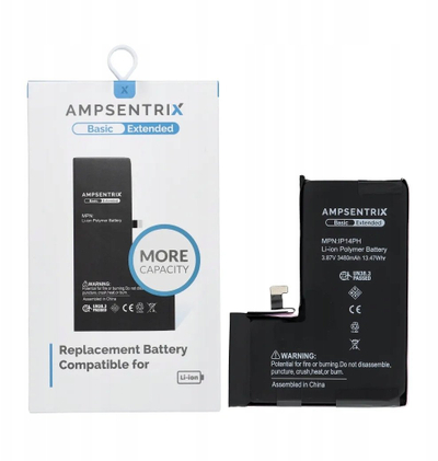 Bateri AmpSentrix Basic për iPhone 14 Pro, 3480mAh