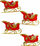 Stikera zbukuruese Craft with Fun Christmas Sleigh, 4 copa, shumëngjyrëshe
