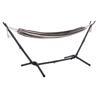 Hamak me kornizë Crave HM6304.03, 265x93x105 cm, kapacitet 120 kg, blu e errët me vija të bardha