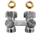 Set lidhës drejt për radiator Herz 1376602, 3/4"x1/2", me dy niple