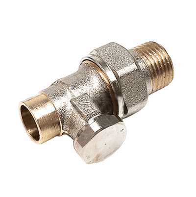 Fiting radiatorësh Comap 2429Cu, i drejtë mbyllës, 15 mm x 1/2", metalik