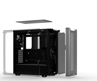 Kuti kompjuteri Be Quiet Pure Base 501 Airflow, ATX, me xham t'kalit, e zezë