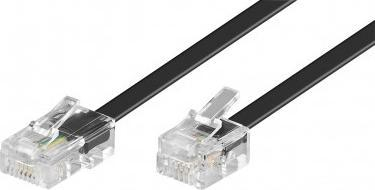 Kabllo telefonik Pro Modular, 15 m, RJ11 në RJ45, i zi