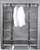 Garderobë pëlhure Saska Garden, 175 x 133 x 43 cm, e hirtë