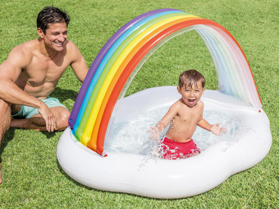 Intex Rainbow Cloud Baby Frame Pool, 142 x 119 x 84 cm