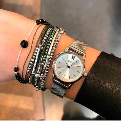 Orë dore Cluse La Vedette Mesh Full Silver CL50001