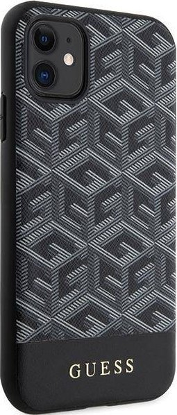 Futrollë telefoni Guess GUHMN61HGCFSEK, për iPhone 11 XR, MagSafe, e zezë