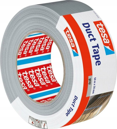 Shirit riparues Tesa Duct, 50mm x 50m, argjend