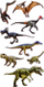 Ngjitëse Sticker BOO Dino, set figura dinosauri, shumëngjyrëshe