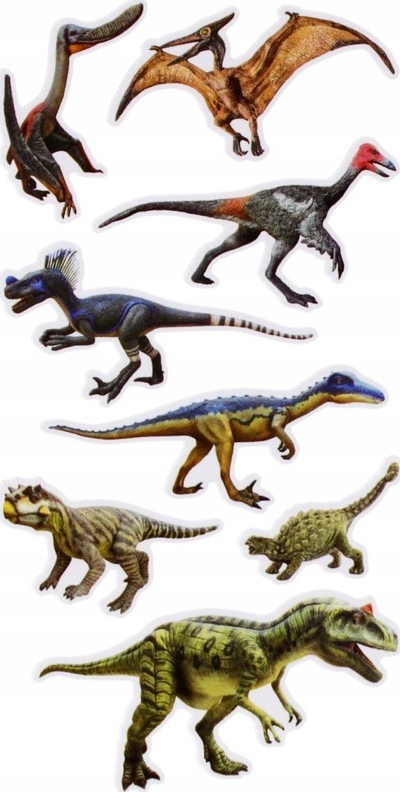 Ngjitëse Sticker BOO Dino, set figura dinosauri, shumëngjyrëshe