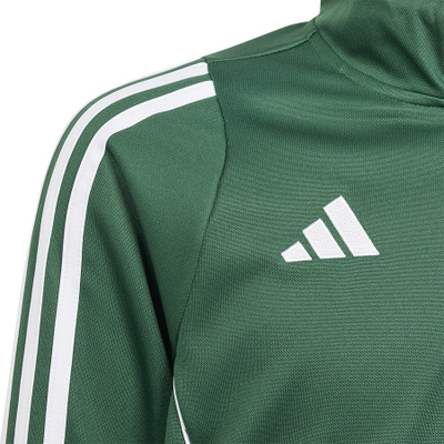 Bluzë sportive për kalamaj Adidas Tiro 24 Training Top Jr IR9362, Aeroready, me zinxhir gjysmë, e zezë
