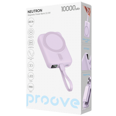 Powerbank Proove Neutron, 10000mAh, 22.5W, wireless, vjollcë