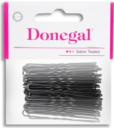Kapsolla flokësh Donegal Hairpins, 5 cm, 50 copë, e zezë