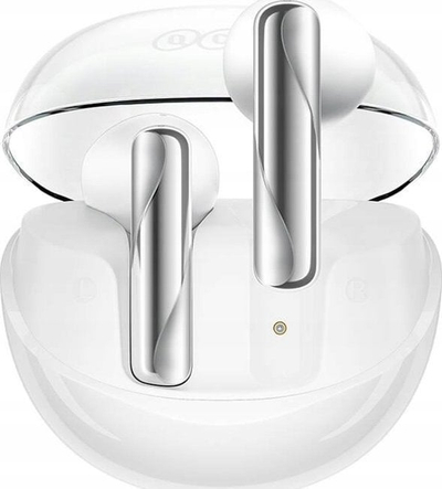 Kufje wireless QCY Alibuds Clear, Bluetooth 5.3, 22.5 orë bateri, të bardha