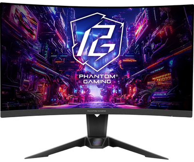 Monitor gaming Asrock Phantom Gaming PG27QRT2A, 27", QHD 2560 x 1440, 180Hz, i zi