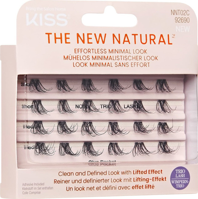 Вештачки трепки KISS The New Natural Trio Lashes 02, 24 праменчиња, природни