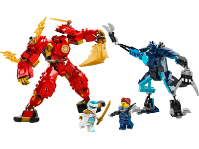 Lodër ndërtimi LEGO Ninjago Kai’s Elemental Fire Mech 71808, 322 pjesë, për fëmijë 7+