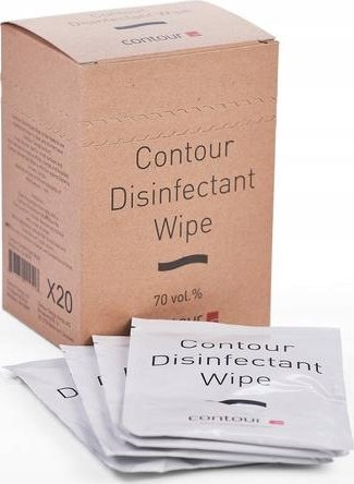 Peceta dezinfektuese Contour Disinfectant Wipe, 70% alkool, 20 copa, t’bardha