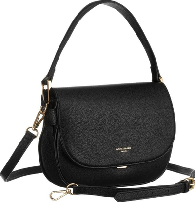 Çantë supi David Jones, crossbody, lëkurë eko, e zezë