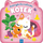 Libër për kalamaj Aksjomat Kitten Stories for Little One, me vizatime, karton i fortë, rozë