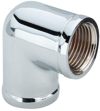 Bërryl 90° për tuba Viega, bronx i kromuar, 12 mm, Rp