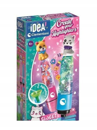 Set kreativ Clementoni Small Highlighter Lab B Pet, 2 markera, mbi 6 vjeç, shumëngjyrësh