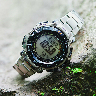 Orë dore për meshkuj Casio PROTREK Solar PRG-340T-7ER (467), e hirtë