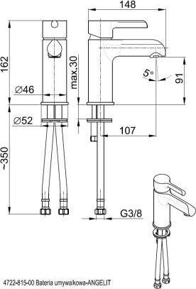 Rubinet KFA Angelit, krom