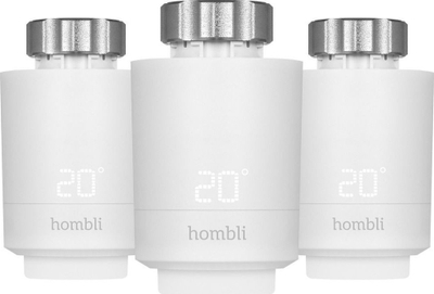 Termostat radiatori smart Hombli Expansion Pack 2+1, set me 3 copa, ekran digjital, i bardhë