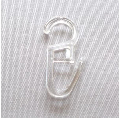 Пластични куки за прстени за завеси, 28 mm, сет од 30 парчиња, проѕирни