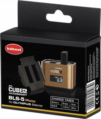 Pjatë karikimi Hahnel ProCUBE 2, për bateri Olympus BLS-5, gri