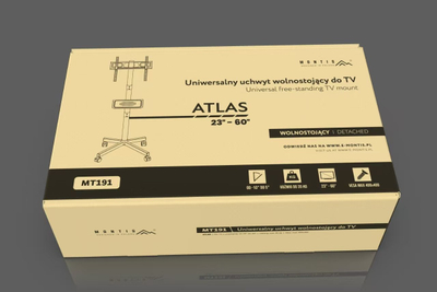 Преместлива подлошка за телевизор Montis MT191 Atlas, 26"-60", VESA 400x400, црна