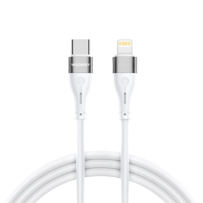 Kabllo karikimi Wozinsky WSTCL2 USB-C me Lightning, 27W PD, 2m, e bardhë
