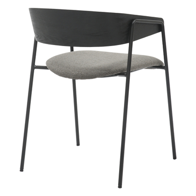Karrige ngrënieje Korin 54x51x72,5Hcm (HM9975.02), zezë/ gri