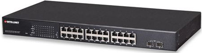 Ndërprerës Intellinet Network Solutions, 26 porte, i zi