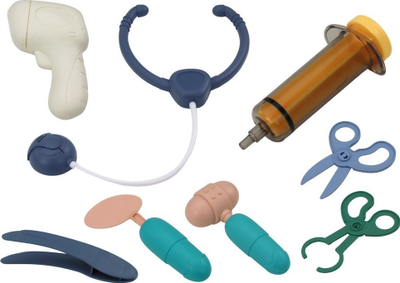 Сет доктори Leantoys Little Doctor Set, со количка, со светла, сина