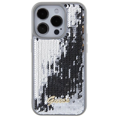 Futrollë Guess GUHCP15LPSFDGSS për iPhone 15 Pro 6.1", hardcase, argjendtë