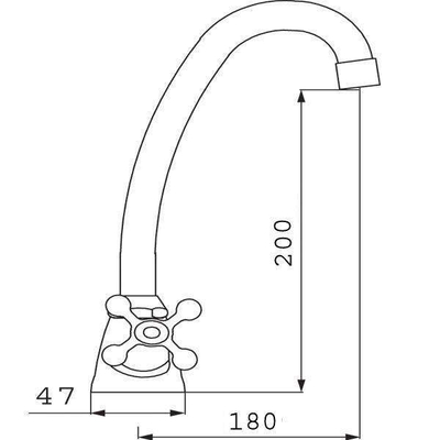 Rubinet kuzhine Ferro Retro (XR4), krom