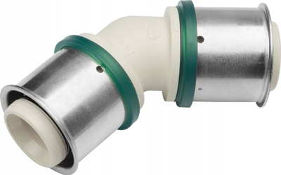 Конектор агол 45° UltraPRESS PPSU, 32mm, сет 10 парчиња