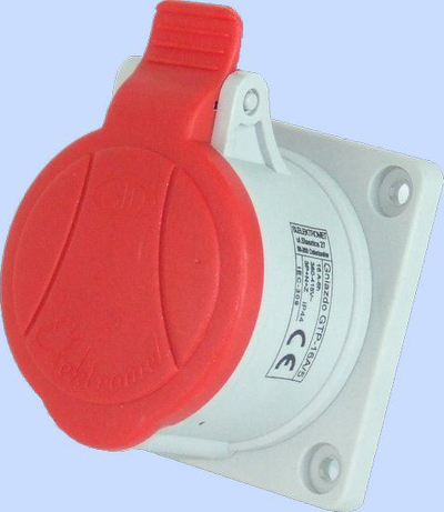 Prizë paneli Elektromet 921830, 16A 5P, IP54, e kuqe