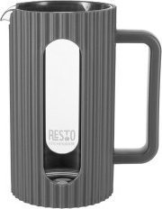 Aparat kafeje Resto French Press 90535, 1000ml, xham borosilikat, gri
